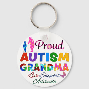 Proud Autism Grandma Key Ring