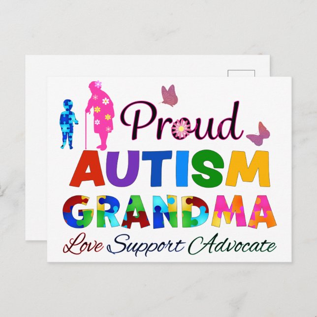Proud Autism Grandma Postcard (Front/Back)