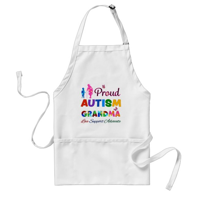 Proud Autism Grandma Standard Apron (Front)