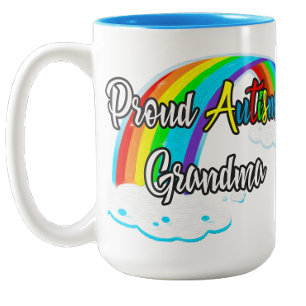 Proud Autism Grandma Two-Tone Coffee Mug
