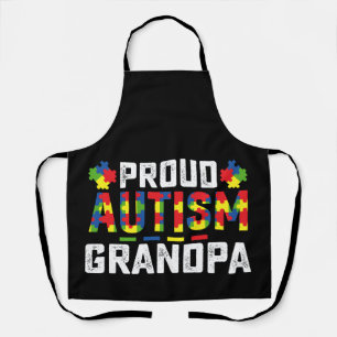 Proud Autism Grandpa Awareness Autistic Family Apron