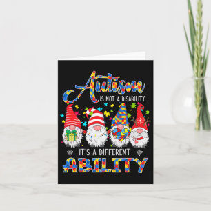 Proud Autism It's A Different Ability Three Xmas G Card