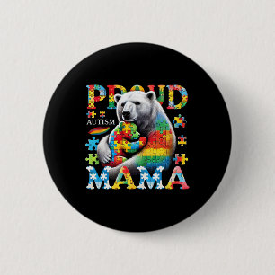 Proud Autism Mama Bear Love Autism Awareness Famil 6 Cm Round Badge