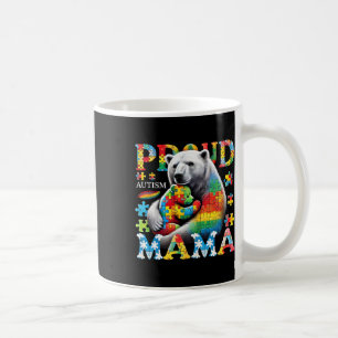 Proud Autism Mama Bear Love Autism Awareness Famil Coffee Mug