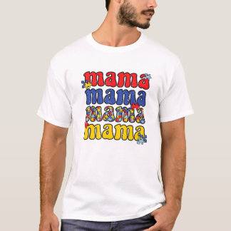 Proud Autism Mama Mother Autistic Awareness Mommy T-Shirt
