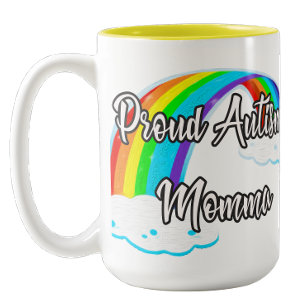 Proud Autism Mama Two-Tone Coffee Mug