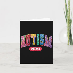 Proud Autism Mimi Autism Awareness Month Family Ma Card