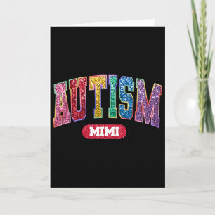 Proud Autism Mimi Autism Awareness Month Family Ma Card