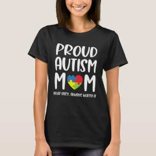 Proud Autism Mom  For Women Son Autism Awareness M T-Shirt
