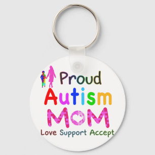 Proud Autism Mom Key Ring
