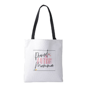Proud Autism Momma Shopping reusable tote bag