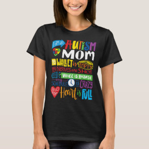Proud Autism Mother Quote  I'm An Autism Mum  Wall T-Shirt