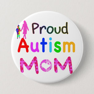 Proud Autism Mum 7.5 Cm Round Badge