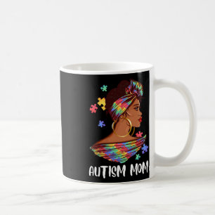 Proud Autism Mum Afro Puzzle Awareness Gift Coffee Mug