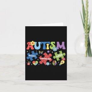 Proud Autism Mum Autism Awareness Acceptance Colou Card