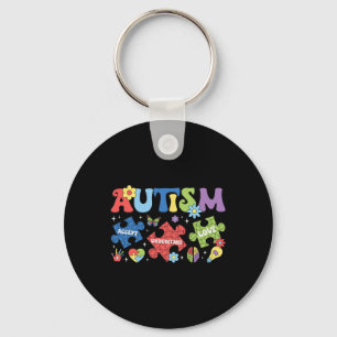 Proud Autism Mum Autism Awareness Acceptance Colou Key Ring