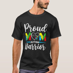 proud autism Mum Autism awareness warrior matching T-Shirt