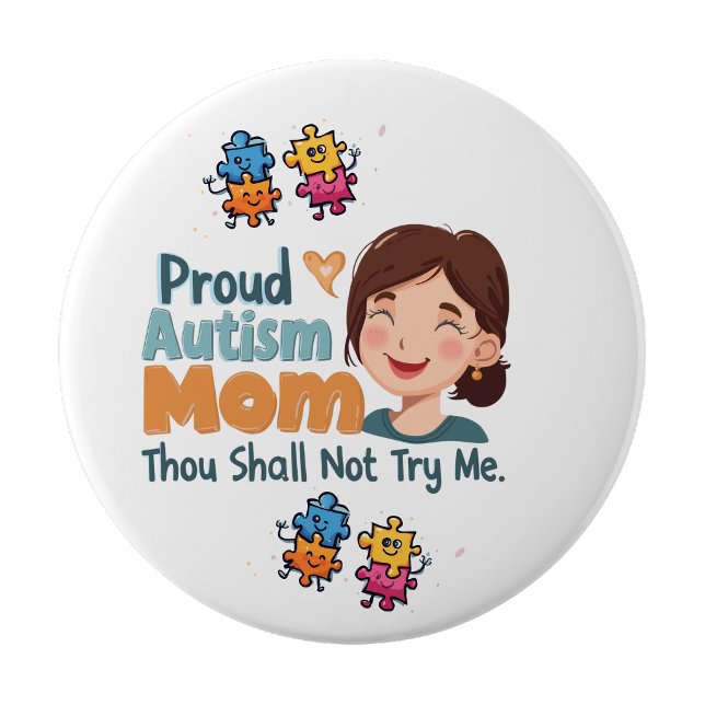 Proud Autism Mum Badge Pin Button Badge (Proud Autism Mom Badge Pin Button Badge)