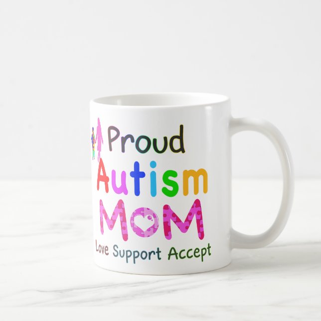 Proud Autism Mum Coffee Mug (Right)