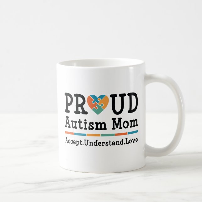 Proud Autism Mum Coffee Mug (Right)