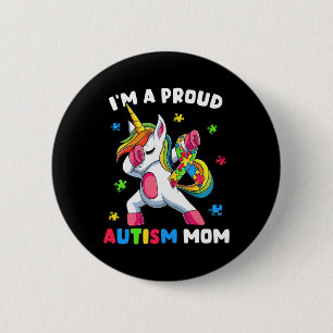 Proud Autism Mum Dab Dance  6 Cm Round Badge
