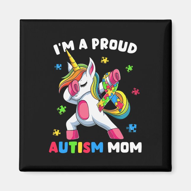 Proud Autism Mum Dab Dance  Magnet (Front)