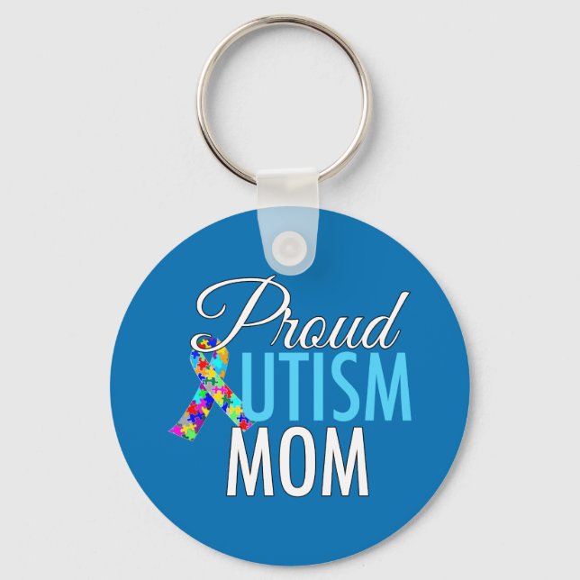 Proud Autism Mum Key Ring (Front)