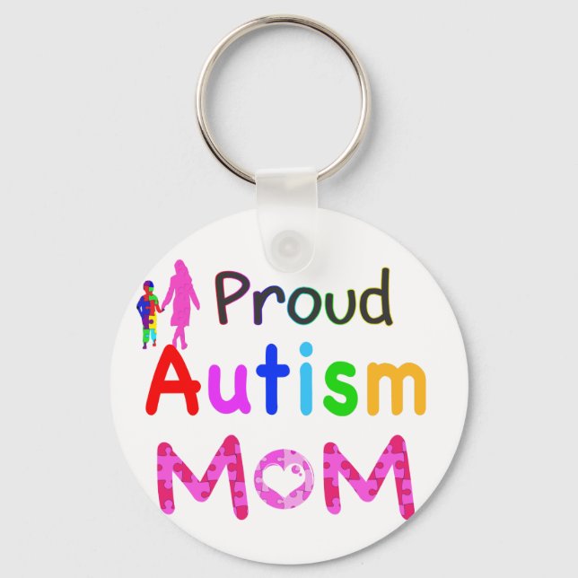 Proud Autism Mum Key Ring (Front)