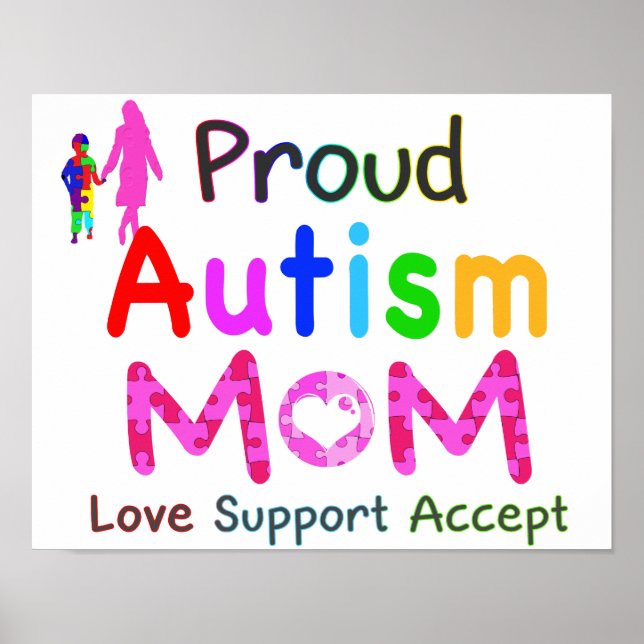 Proud Autism Mum Poster (Front)