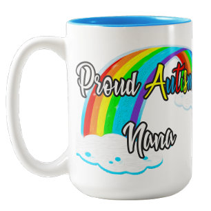 Proud Autism Nana puzzles Two-Tone Coffee Mug