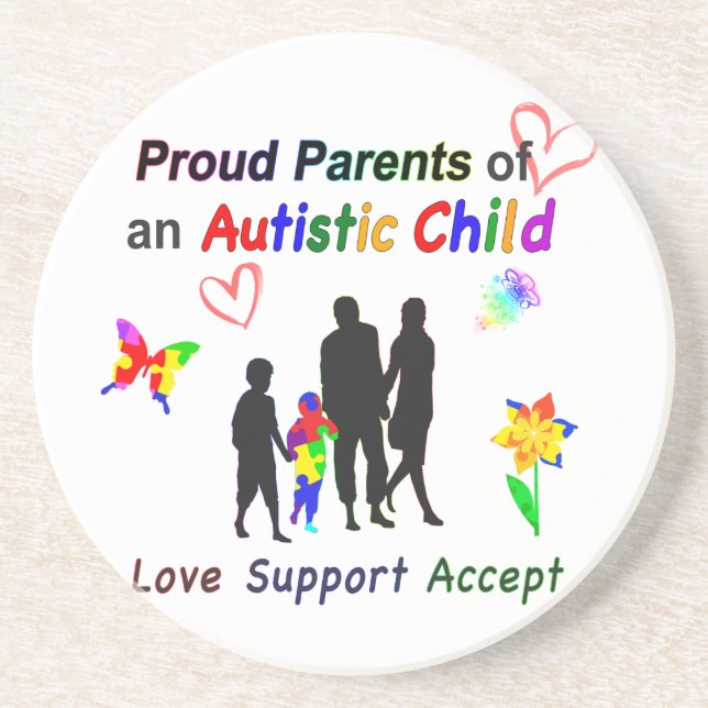 Proud Autism Parents Coaster (Front)