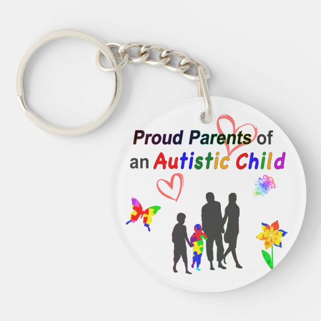Proud Autism Parents Key Ring (Front)