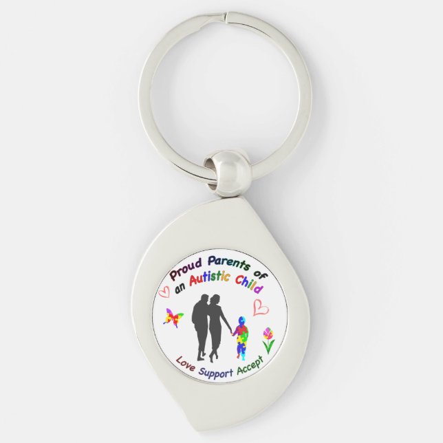Proud Autism Parents Key Ring (Front)