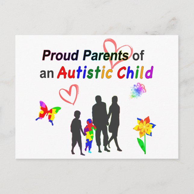 Proud Autism Parents Postcard (Front)
