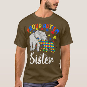 proud autism sister elephant  T-Shirt