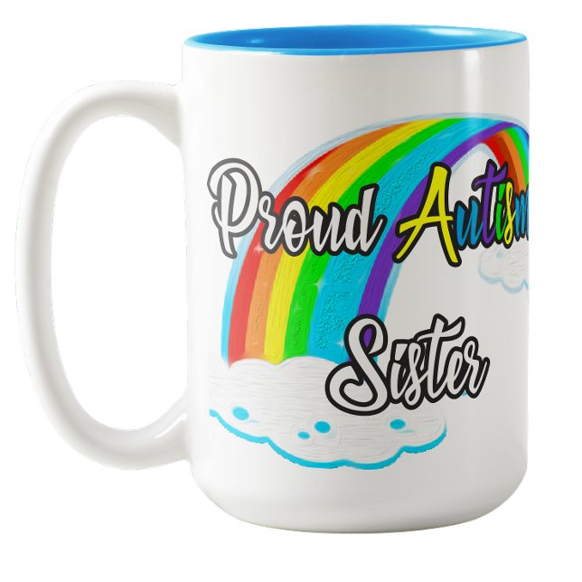 Proud Autism Sister Two-Tone Coffee Mug (Proud Autism Sister Two-Tone Coffee Mug)