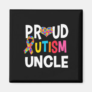 Proud Autism Uncle Autism Awareness Autistic Gift Magnet
