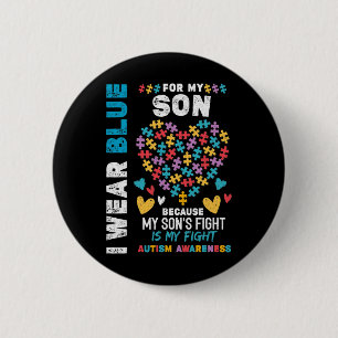 Proud Autistic Dad 6 Cm Round Badge
