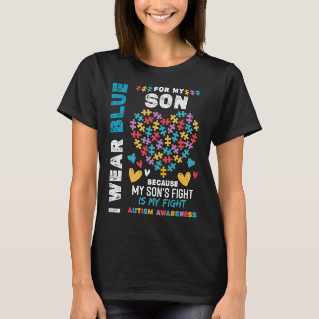 Proud Autistic Dad  T-Shirt (Front)