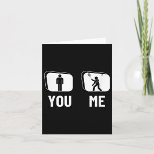 Proud Badminton Player Men Shuttle Funny Badminton Card