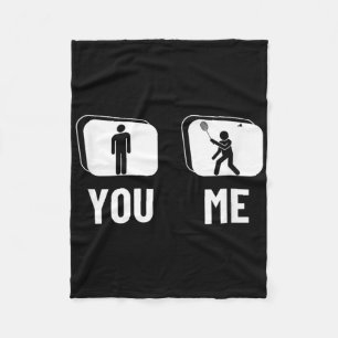 Proud Badminton Player Men Shuttle Funny Badminton Fleece Blanket