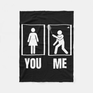 Proud Badminton Player Women Shuttle Funny Badmint Fleece Blanket