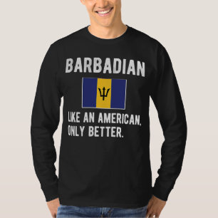 Proud Barbadian Flag Barbados Born Barbadian Roots T-Shirt