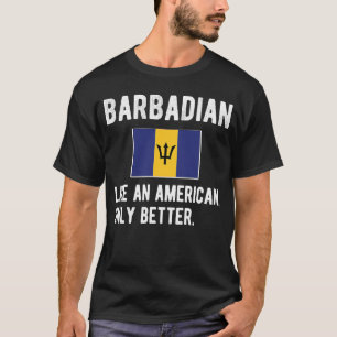 Proud Barbadian Flag Barbados Born Barbadian Roots T-Shirt