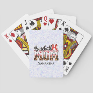 Proud Baseball Mum - Game Day Enthusiast Playing Cards