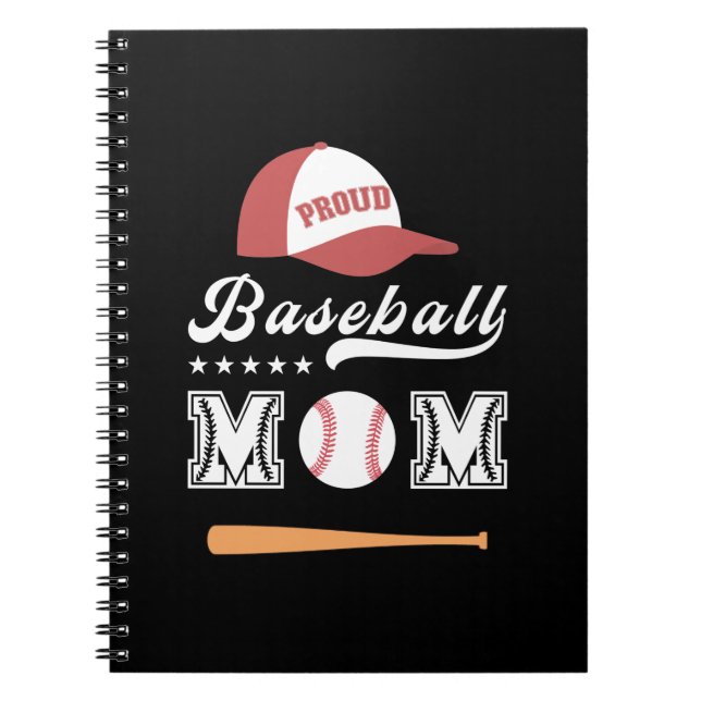 Proud Baseball Mum Notebook (Front)