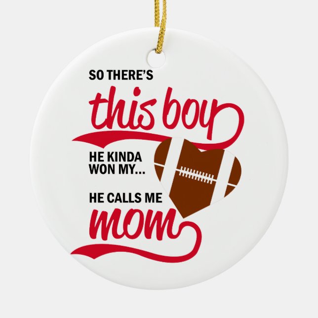 Proud Baseball Mum photo Ceramic Ornament (Front)