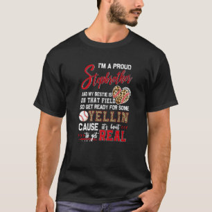 Proud Baseball Stepbrother Baseball Family Matchin T-Shirt