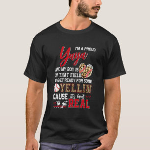 Proud Baseball Yaya Baseball Family Matching T-Shirt