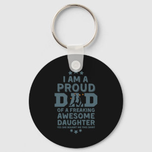 Proud Basketball Dad Shirt From Daughter Key Ring